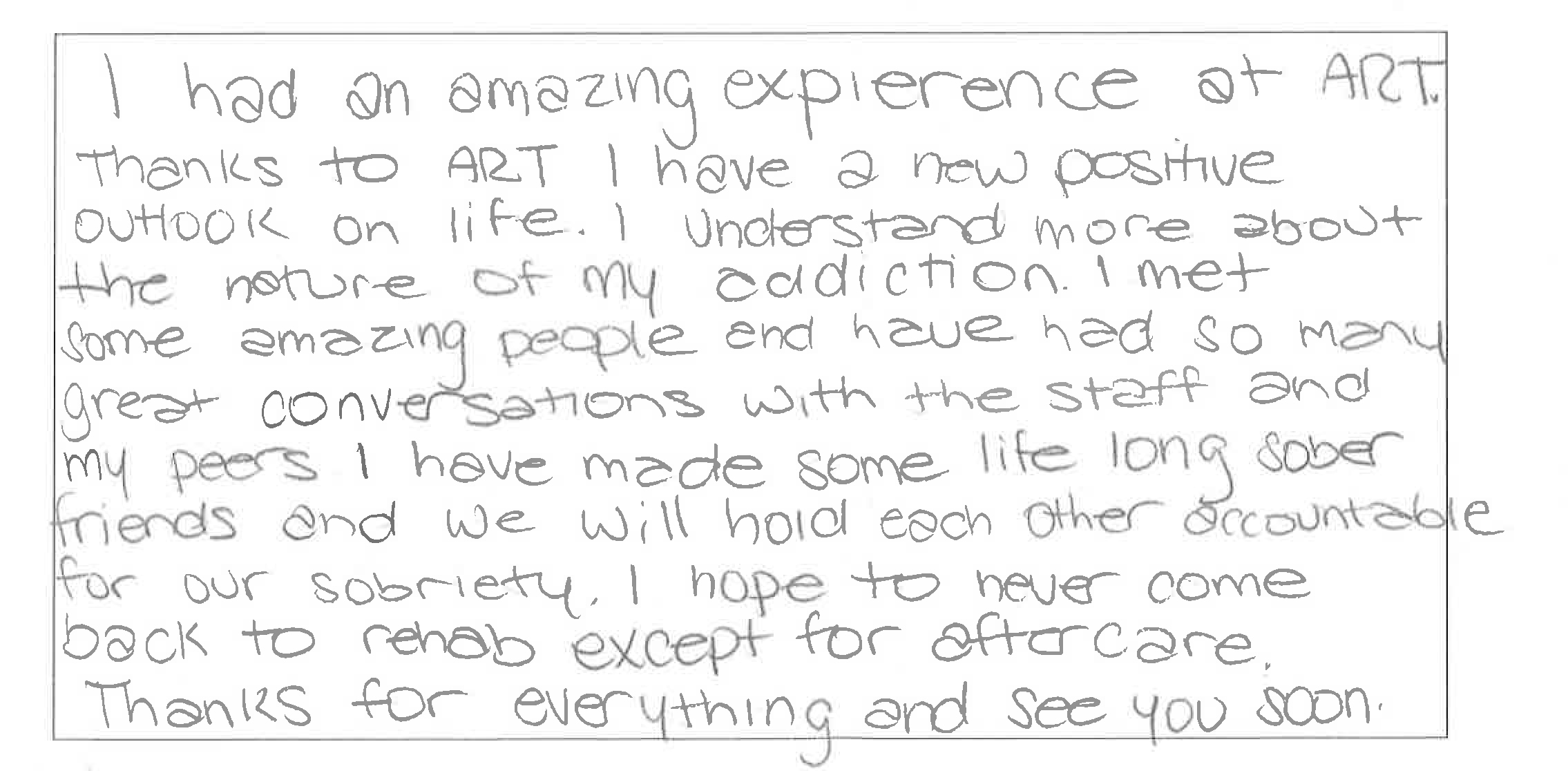 addiction rehab toronto client review