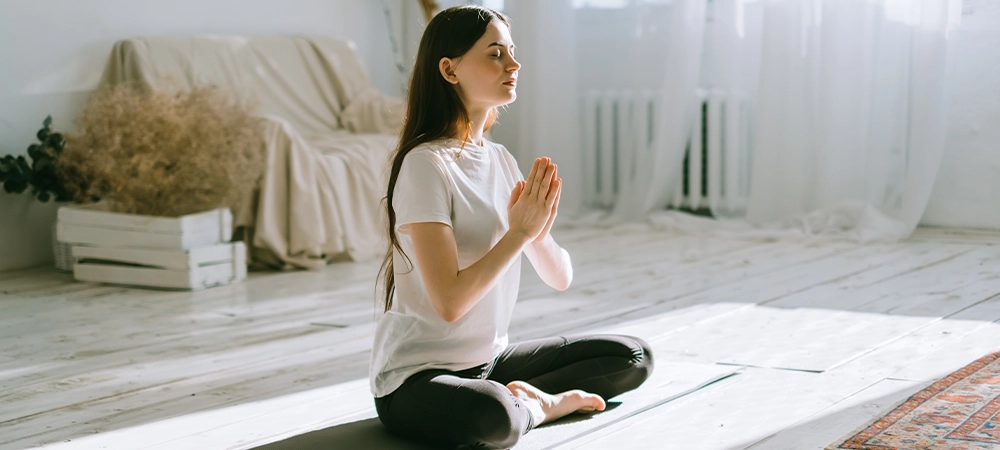 girl doing yoga