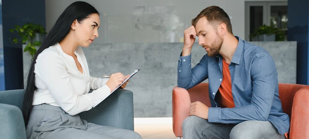 focused therapy session for addiction treatment